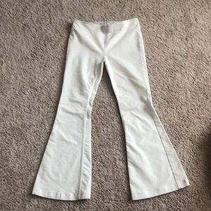Free People Elegant Off-White Flare Pants